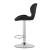 Scaun de bucatarie/bar, Artool, West, rotativ, catifea, negru si argintiu, 46x48.5x90-111 cm GartenVIP DiyLine