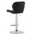 Scaun de bucatarie/bar, Artool, West, rotativ, catifea, negru si argintiu, 46x48.5x90-111 cm GartenVIP DiyLine