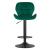 Scaun de bucatarie/bar, Artool, West, rotativ, catifea, verde si negru, 46x48.5x90-111 cm GartenVIP DiyLine