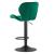 Scaun de bucatarie/bar, Artool, West, rotativ, catifea, verde si negru, 46x48.5x90-111 cm GartenVIP DiyLine