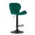 Scaun de bucatarie/bar, Artool, West, rotativ, catifea, verde si negru, 46x48.5x90-111 cm GartenVIP DiyLine