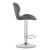 Scaun de bucatarie/bar, Artool, West, rotativ, catifea, gri si argintiu, 46x48.5x90-111 cm GartenVIP DiyLine