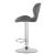 Scaun de bucatarie/bar, Artool, West, rotativ, catifea, gri si argintiu, 46x48.5x90-111 cm GartenVIP DiyLine