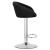 Scaun de bucatarie/bar, Artool, East, rotativ, catifea, negru si argintiu, 53x46x81-103 cm GartenVIP DiyLine