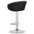 Scaun de bucatarie/bar, Artool, East, rotativ, catifea, negru si argintiu, 53x46x81-103 cm GartenVIP DiyLine