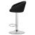 Scaun de bucatarie/bar, Artool, East, rotativ, catifea, negru si argintiu, 53x46x81-103 cm GartenVIP DiyLine