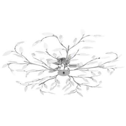Lustră cu brațe tip frunze cristal acrilic alb 5 becuri E14 GartenMobel Dekor