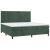Pat box spring cu saltea, verde închis, 200x200 cm, catifea GartenMobel Dekor