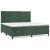 Pat box spring cu saltea, verde închis, 200x200 cm, catifea GartenMobel Dekor