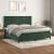 Pat box spring cu saltea, verde închis, 200x200 cm, catifea GartenMobel Dekor
