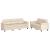 Set de canapele cu perne, 2 piese, bej, microfibră GartenMobel Dekor