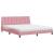 Pat cu saltea, roz, 180x200 cm, catifea GartenMobel Dekor