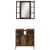Set mobilier de baie, 2 piese, stejar fumuriu, lemn prelucrat GartenMobel Dekor