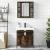 Set mobilier de baie, 2 piese, stejar fumuriu, lemn prelucrat GartenMobel Dekor