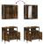 Set mobilier de baie, 2 piese, stejar fumuriu, lemn prelucrat GartenMobel Dekor