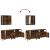 Set dulapuri de baie, 3 piese, stejar afumat, lemn prelucrat GartenMobel Dekor