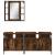 Set dulapuri de baie, 3 piese, stejar afumat, lemn prelucrat GartenMobel Dekor