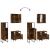 Set dulapuri de baie, 3 piese, stejar afumat, lemn prelucrat GartenMobel Dekor
