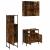 Set dulapuri de baie, 3 piese, stejar afumat, lemn prelucrat GartenMobel Dekor