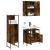 Set dulapuri de baie, 3 piese, stejar afumat, lemn prelucrat GartenMobel Dekor