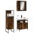 Set dulapuri de baie, 3 piese, stejar afumat, lemn prelucrat GartenMobel Dekor