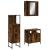 Set dulapuri de baie, 3 piese, stejar afumat, lemn prelucrat GartenMobel Dekor