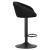 Scaun de bucatarie/bar, Artool, East, rotativ, catifea, negru, 53x46x81-103 cm GartenVIP DiyLine