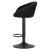 Scaun de bucatarie/bar, Artool, East, rotativ, catifea, negru, 53x46x81-103 cm GartenVIP DiyLine