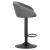 Scaun de bucatarie/bar, Artool, East, rotativ, catifea, gri si negru, 53x46x81-103 cm GartenVIP DiyLine