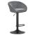 Scaun de bucatarie/bar, Artool, East, rotativ, catifea, gri si negru, 53x46x81-103 cm GartenVIP DiyLine