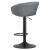 Scaun de bucatarie/bar, Artool, East, rotativ, catifea, gri si negru, 53x46x81-103 cm GartenVIP DiyLine