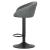Scaun de bucatarie/bar, Artool, East, rotativ, catifea, gri si negru, 53x46x81-103 cm GartenVIP DiyLine