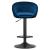 Scaun de bucatarie/bar, Artool, East, rotativ, catifea, bleumarin si negru, 53x46x81-103 cm GartenVIP DiyLine