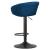 Scaun de bucatarie/bar, Artool, East, rotativ, catifea, bleumarin si negru, 53x46x81-103 cm GartenVIP DiyLine