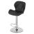 Scaun de bucatarie/bar, Artool, West, rotativ, piele ecologica, negru si argintiu, 46x48.5x90-111 cm GartenVIP DiyLine