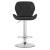 Scaun de bucatarie/bar, Artool, West, rotativ, piele ecologica, negru si argintiu, 46x48.5x90-111 cm GartenVIP DiyLine