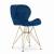 Scaun bucatarie/living, Artool, Nest, catifea, metal, bleumarin si auriu, 47x53x73 cm GartenVIP DiyLine