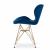 Scaun bucatarie/living, Artool, Nest, catifea, metal, bleumarin si auriu, 47x53x73 cm GartenVIP DiyLine