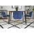 Scaun bucatarie/living, Artool, Nest, catifea, metal, bleumarin si auriu, 47x53x73 cm GartenVIP DiyLine