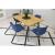 Scaun bucatarie/living, Artool, Nest, catifea, metal, bleumarin si auriu, 47x53x73 cm GartenVIP DiyLine