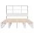 Pat cu bibliotecă fără saltea, alb, 140x190 cm, lemn masiv GartenMobel Dekor