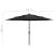 Umbrelă grădină cu 3 niveluri, stâlp aluminiu, negru, 3,5 m GartenMobel Dekor