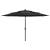 Umbrelă grădină cu 3 niveluri, stâlp aluminiu, negru, 3,5 m GartenMobel Dekor