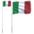Steag Italia și stâlp din aluminiu, 5,55 m GartenMobel Dekor