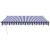 Copertină retractabilă automată, albastru și alb, 3x2,5 m GartenMobel Dekor