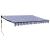 Copertină retractabilă automată, albastru și alb, 3x2,5 m GartenMobel Dekor