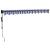 Copertină retractabilă automată, albastru și alb, 3x2,5 m GartenMobel Dekor