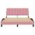 Cadru de pat cu lumini LED, roz, 120x200 cm, catifea GartenMobel Dekor