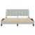 Cadru de pat cu lumini LED, gri deschis, 160x200 cm, catifea GartenMobel Dekor