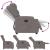 Fotoliu rabatabil electric, gri taupe, material textil GartenMobel Dekor